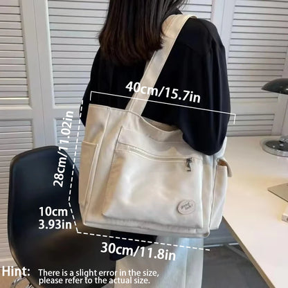 2025 Fashion Shoulder Bag for Women's Class Large Capacity Student Tote Bag  New Canvas Commuter Handbag Women Bag Eco Bag
