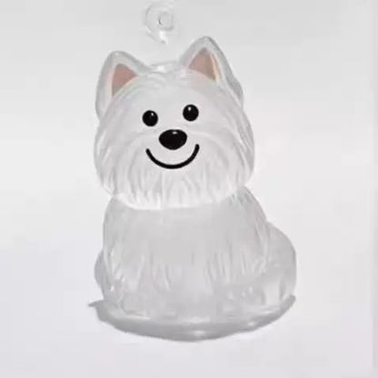 Transparent Cute Cat Keepsake Keychain Lovely Dog/Cat Shape Pet Hair Memorial Bottle With Key Ring for Pet Lovers DIY Souvenirs