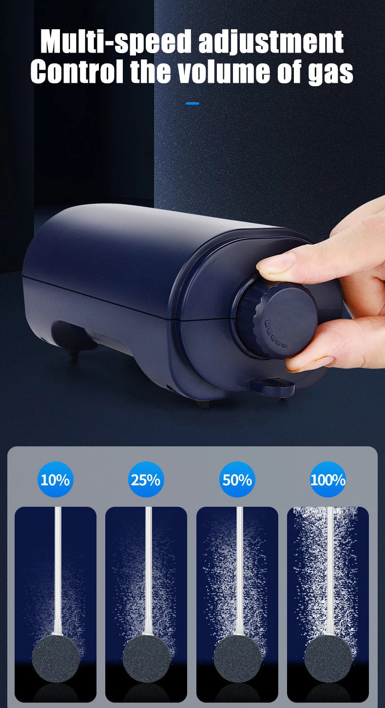 Silent Aquarium Oxygen Air Pump with Check Valve Fish Tank compactor Oxygenator Aquarium Air Compressor Aerator 220v 3w-14w