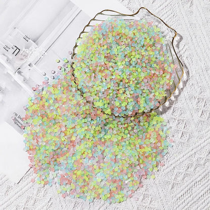 1000pcs Luminous Sand Glow In Dark 3-5mm Mini Pebbles Stone for Home Garden Yard Outdoor Path Lawn Fish Tank Aquarium Decoration