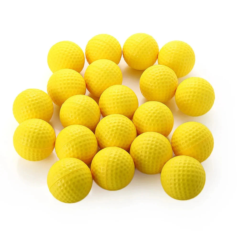 10Pcs Yellow PU Foam Golf Balls Sponge Elastic Indoor Outdoor Practice Training