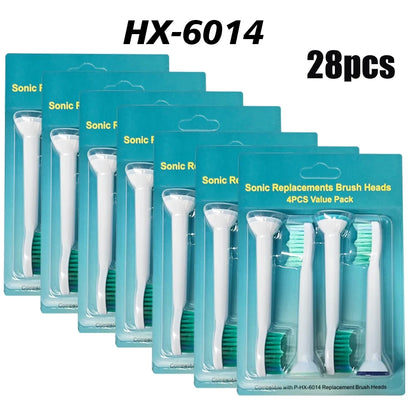 4-32pcs Electric Toothbrush Replacement Heads Compatible with Philips Sonicare Replacement Brush Heads Click-on Handles