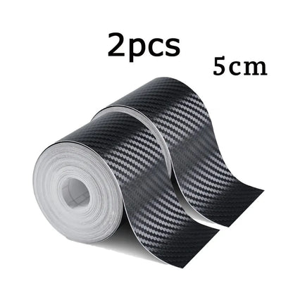 1-5m Nano Carbon Fiber Car Tape Sticker Door Mirror Protector Strip Waterproof Adhesive Protective Film DIY Accessory