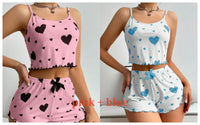 blue pink
