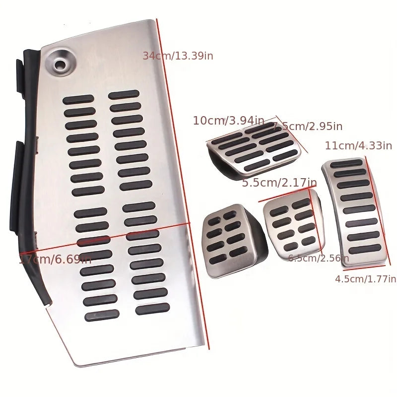 LHD Car Pad Foot Rest For Volkswagen Polo VW Golf 4 Bora Beetle RSi GTI R32 For Audi A3 SEAT Stainless Steel Pedal Pad