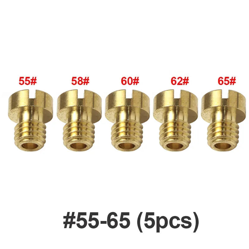 10/5pcs Carburetor Main Jet 5mm M5 Thread 5x0.75 for Dellorto SHA PHBG NC PHVA AD/DS Racing Carb JNC Injector Nozzle Size