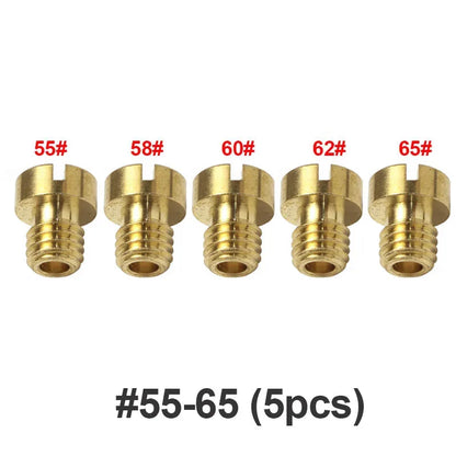 10/5pcs Carburetor Main Jet 5mm M5 Thread 5x0.75 for Dellorto SHA PHBG NC PHVA AD/DS Racing Carb JNC Injector Nozzle Size
