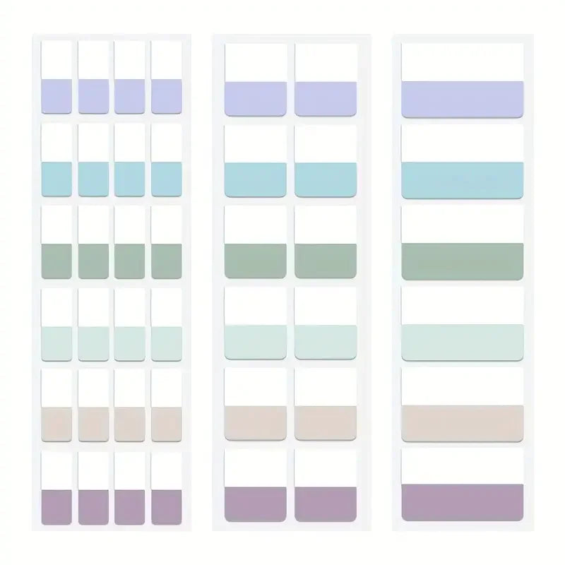 Morandi Colors Index Stickers, Light Color Index Notes, Transparent Writable Folder Sticky Notes