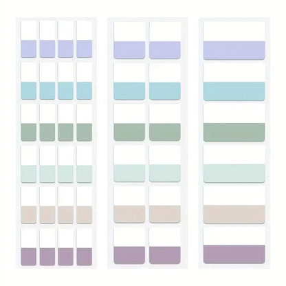 Morandi Colors Index Stickers, Light Color Index Notes, Transparent Writable Folder Sticky Notes