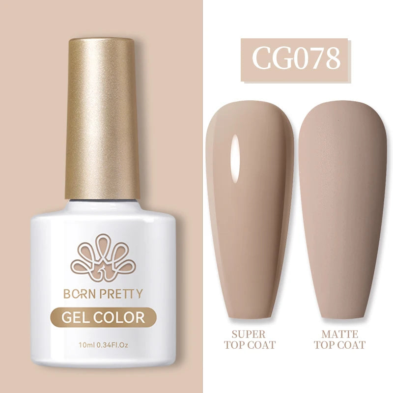 BORN PRETTY 10ml Gel Nail Polish Gel 130 Colors Semi Permanent Solid Nail Gel Varnish Soak Off UV Gel for Base Top Coat