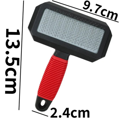 Dog Brush Stainless Steel Dogs Combs Massage Dog Grooming Brush Pet Hair Remover Cleaning Tools Soft Handle Cat Comb Brush Cat
