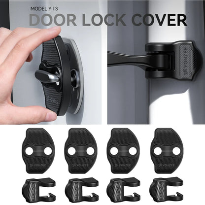 YZ For Tesla Model 3 Y YL Highland Juniper Car Door Lock Cover Protection Absorbing Pad Anti-Collision 2026 Car Accessories