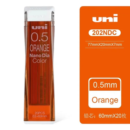 Japan Uni Nano Dia Color 0.5-202NDC Colored Mechanical Pencil Leads Refills 0.5mm Writing Supplies 202NDC