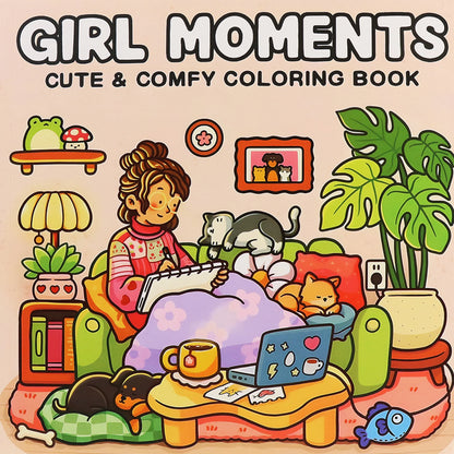 Cozy Japan: Cute Coloring Book for Adults and Teens with Charming Characters and Delightful Japanese Scenes for Relaxation