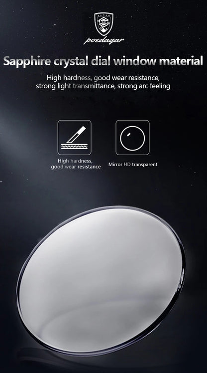 POEDAGAR Luxury Man Watch Waterproof Luminous Stainless Steel Quartz Men's Wristwatch Chronograph Military Watches For Men Reloj