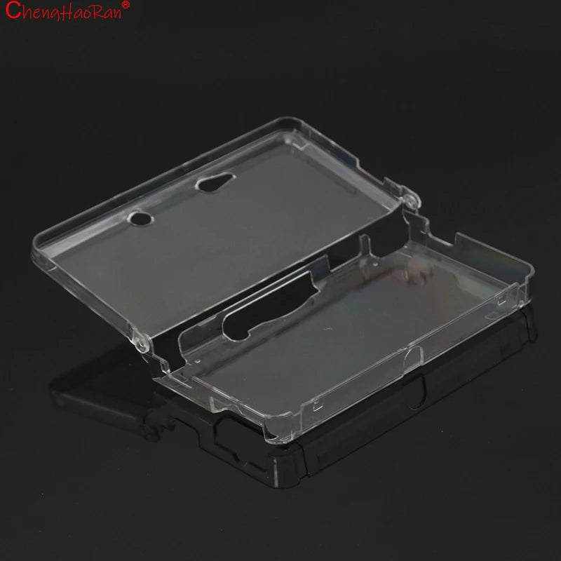 1PC Clear Crystal Protective Case Cover Hard Shell Skin for 3DS + Anti Dust Film For NS 3DS Screen Protector