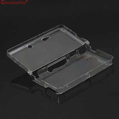 1PC Clear Crystal Protective Case Cover Hard Shell Skin for 3DS + Anti Dust Film For NS 3DS Screen Protector