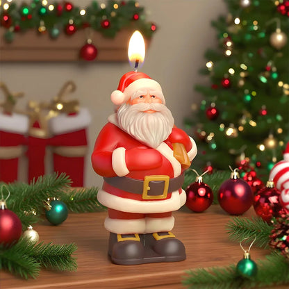 Christmas Santa Claus Silicone Candle Molds Aromatherapy Gypsum Soap Baking Mould Festival Ornament Decor Xmas Gifts Making Mold