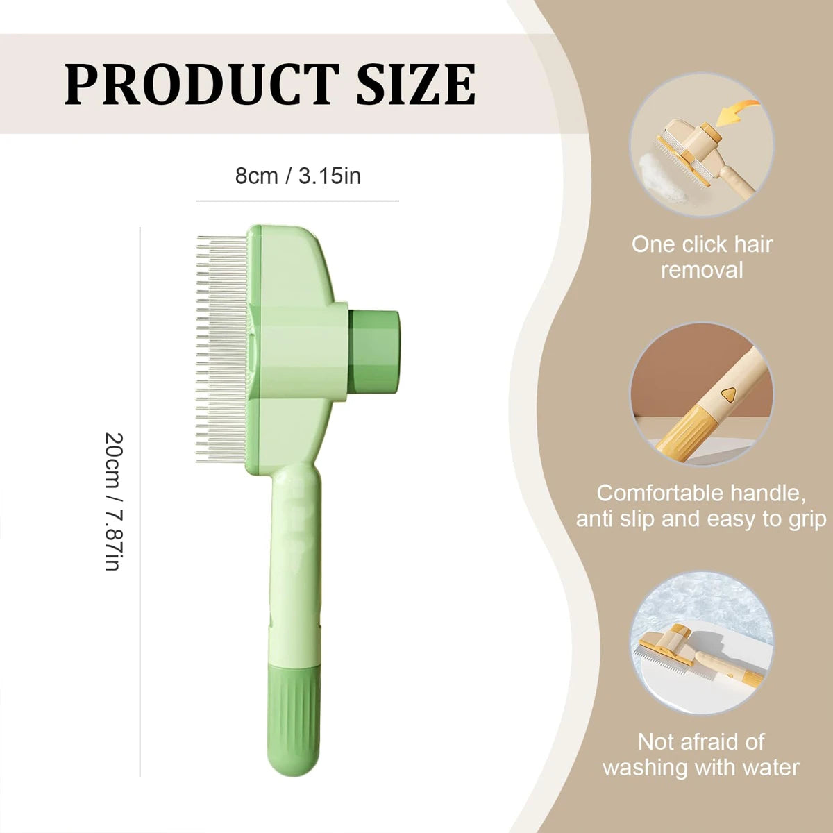 Dog and Cat Knot-removing Comb Pet Hair Removal Self-cleaning Brush Combing the Canine Professional Hairdressing Combs Grooming