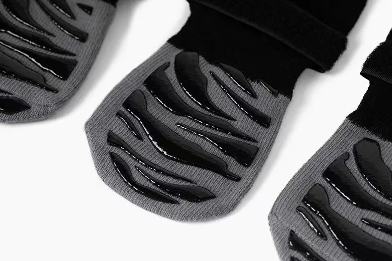 Outdoor Pet Dogs Breathable Socks Black Tie Anti-shedding Medium Large Dog Non-slip Socks Waterproof Dogs Shoes Pet Supplies