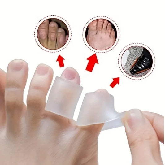 2Pcs/lot Silicone Gel Little Toe Tube Corns Blisters Corrector Pinkie Protector Gel Bunion Toe Finger Protection Gel Sleeve