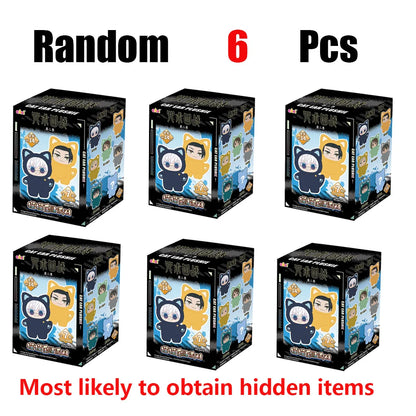 HOT Jujutsu Kaisen S2 Cat Park Party Gojo Toji Fushiguro Geto Suguru Blind Box Plush Bag Charm Collectible Model  Christmas Gift