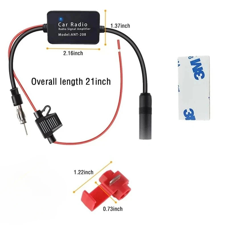 Vehicle-mounted active antenna FM car radio antenna amplifier 12V FM amplifier