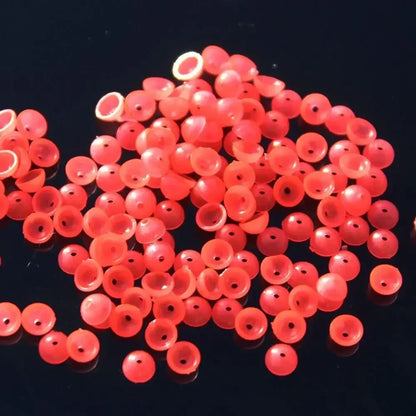 100pcs Luminous Half Round Stopper Beads Fishing for Sea Fishing Floating Tackle Fishing Tools Fishing Accessories