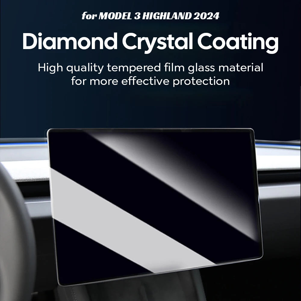 TESY Tempered Glass Film Protector for New Tesla Model YL Y Juniper Launch Model 3 Highland Front Rear Screen Protective