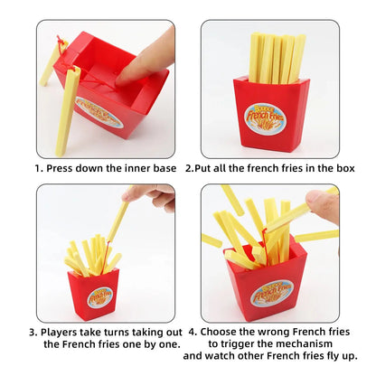Flying french fries Desktop game puzzle for parent-child interaction tabletop game party props bounce french fries for kids gift