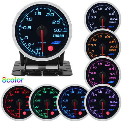 Universal Auto 12V 52mm 8 Color Racing Car Oil Pressure Water Oil Temp EGT Exhaust Temp Turbo Boost Tachometer Gauge Meter