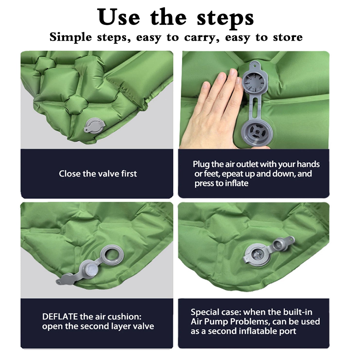 Inflatable Mattress Sleeping Pad Ultralight Camping Mat Air Mattress Camp Mat for Hiking Tent Travel Backpacker