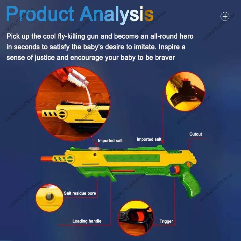 New Edition Children's Fly and Mosquito Gun Gift Salt Gun Shot Gun Adult Toy Gun Mosquito and Fly Eliminating Gun 3.0