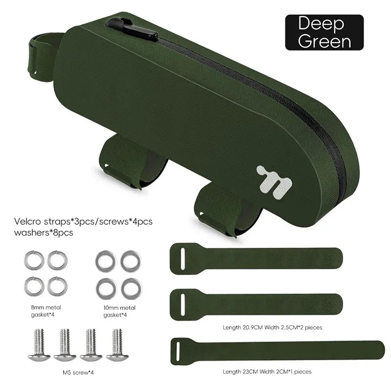 WEST BIKING Bike Top Tube Bag TPU Cycling Front Bag With Screws or Straps Waterproof Windproof Gravel Road Bike Top Frame Bag