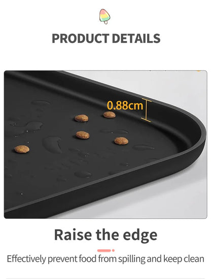 3-color available pet meal MATS, made of silicone, soft and easy to clean, cat feeding MATS, square feeding MATS for eating