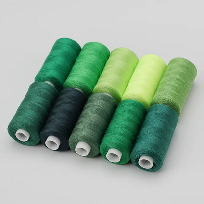 1 Set OF 10 Rolls Polyester 402 Sewing Thread For Manual and Mechanical Use, 400 Yards, DIY