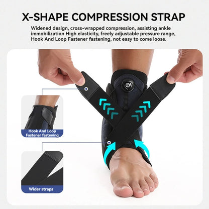 GOBYGO 1Pcs Sport Ankle Protectors Sprain Recovery Joint Protectors Pressurized Support Fixed Rehabilitation Men Women Unisex