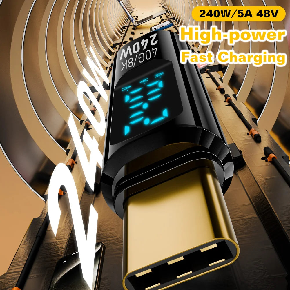 40Gbps USB4 Type C Adapter Digital Display USB 4 80Gbps Thunderbolt 4/5/3 Cable Connector USB-C to USB-C OTG 240W 8K for Laptop