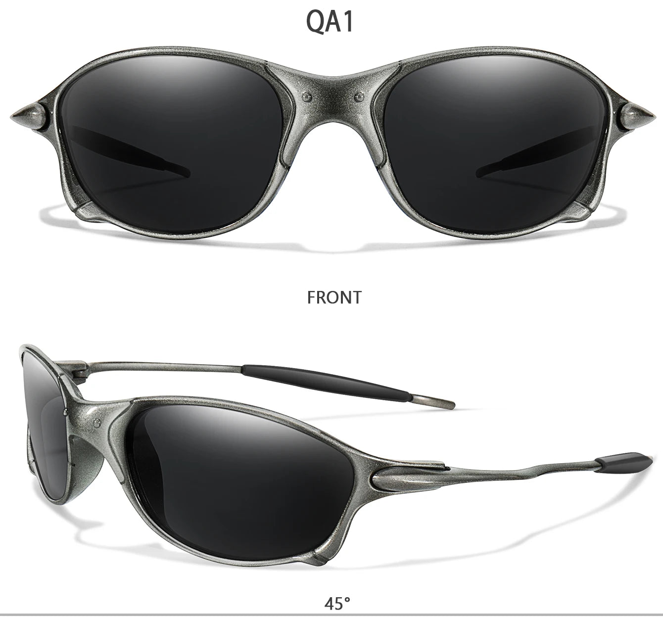 Men And Women Trendy Cycling Sunglasses Metal Shades With UV Protection for Outdoor Sports, Running, Hiking, Driving Travel