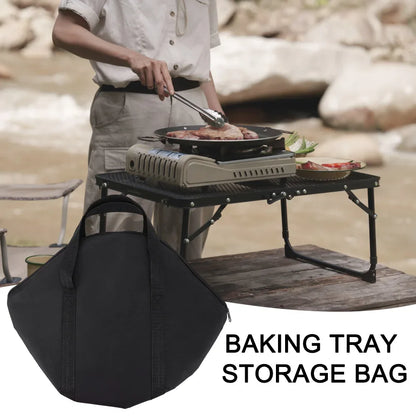 Baking Pan Caryying Case Bag/Handle Waterproof Grilling Pan Pouch Skillet Bag Wood Anti-scald Handle Outdoor BBQ Tool or Handle