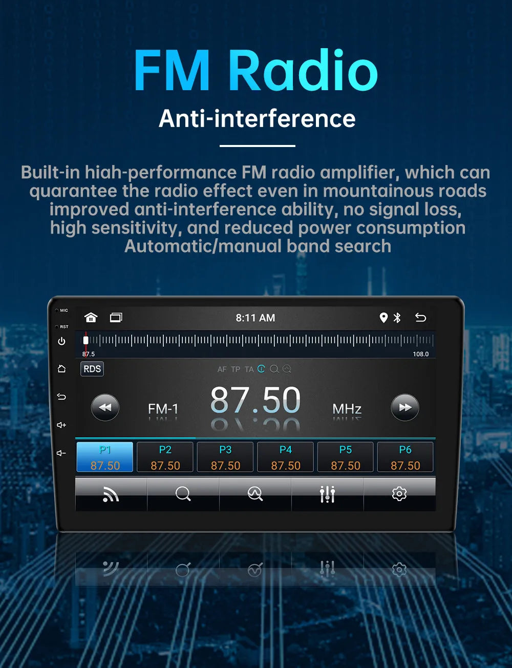 7 9 10"2 Din Car Audio Android 13 Android auto Wireless Carplay 64G Automotive Multimedia Player BT GPS Car intelligent Systems