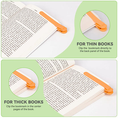Automatic Bookmark, Silicone Reading Bookmark, Colorful Bookmark, Ideal Gift For Book Lovers, Essential Reading Accessory, For A