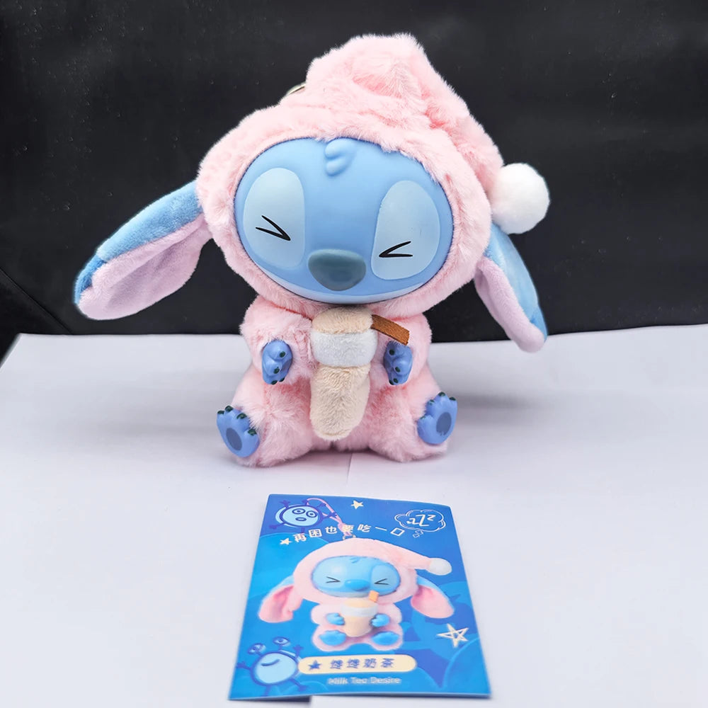 HOT Stitch Eat Something Before Sleep Series Blind Box Plush Vinyl Toys Cute Doll Labu V3 Mystery Box Bag Pendant Decor Gift