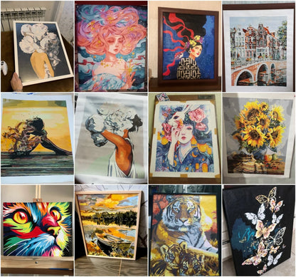 HUACAN Custom Photo Painting By Numbers Kits Couples Travel Hand Painted Diy Gift Home Wall Decoration