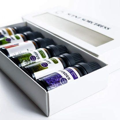 2026 Christmas Pure Lemon Sweet Orange Eucalyptus Lavender Peppermint Rosemary 6Pcs/Set Massage Aromatic Essential Oil Set Gift