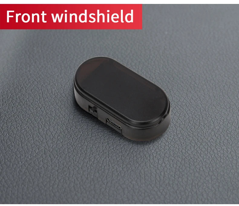 1pc Car Fake Security Light Solar Powered Simulated Dummy Alarm Wireless Warning Anti-Theft Caution Lamp LED Flashing Lights