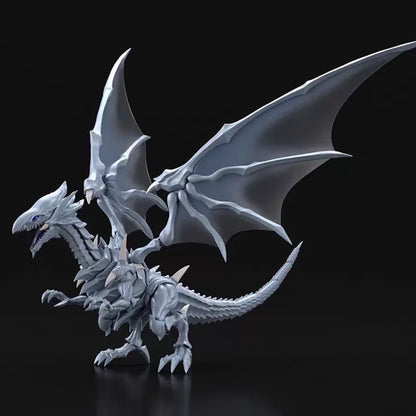 【New-Hot】Yu-Gi-Oh Arrogant Dragon Blue-Eyes White Dragon  Assembly Model Figure Desktop Decoration Holiday Birthday Gift