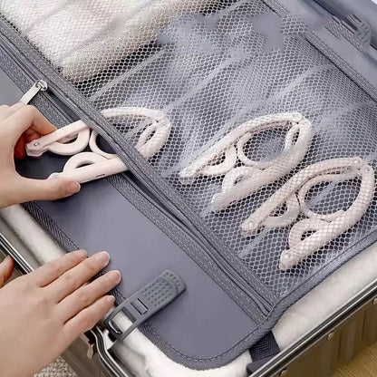 ABS folding clothes hanger ultra light travel portable clothes hanger anti slip load-bearing strong home and outdoor essential