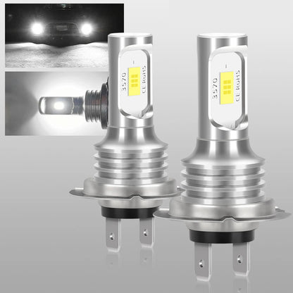 2PCS H7 6000K White Super Bright Headlight Fog Bulbs 3570 CSP-Chips High/Low Beam Plug&Play