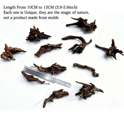 10-15CM Natural Driftwood Aquarium Decor - Premium Wood Fish Tank Ornament, Authentic Wooden Landscape for Aquatic Environments